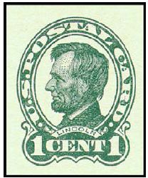 1c Green Lincoln Unshaded Postal Card