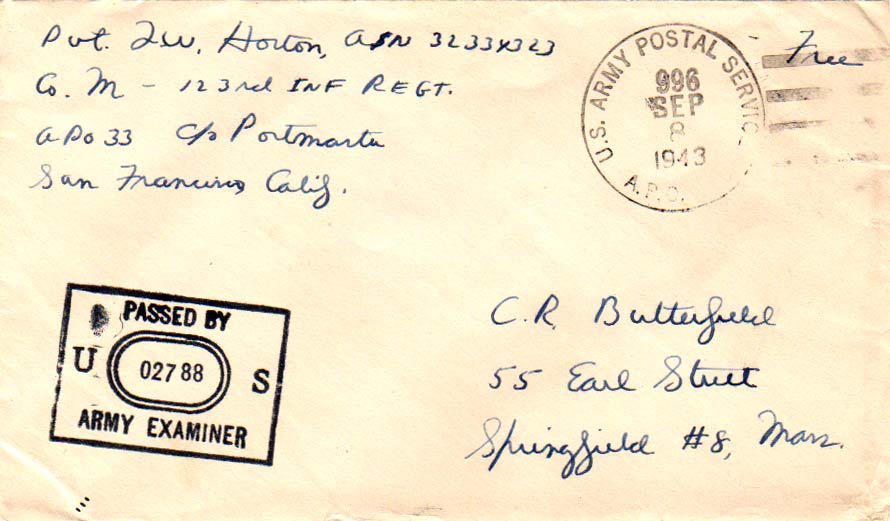 Lot AP430908F - U.S. A.P.O.'s  -  Jim Forte Postal History Sale List 2016