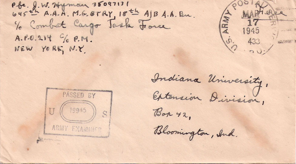 Lot AP450317G - U.S. A.P.O.'s  -  Jim Forte Postal History Sale List 2016