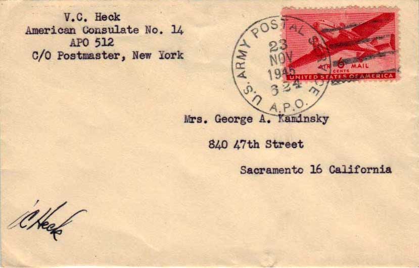 Lot AP451123G - U.S. A.P.O.'s  -  Jim Forte Postal History Sale List 2016