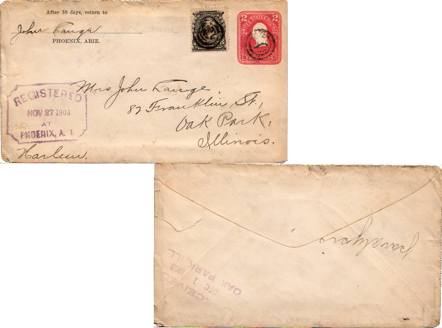 Lot AZ031127JDG - Arizona  -  Jim Forte Postal History Sale List 2016