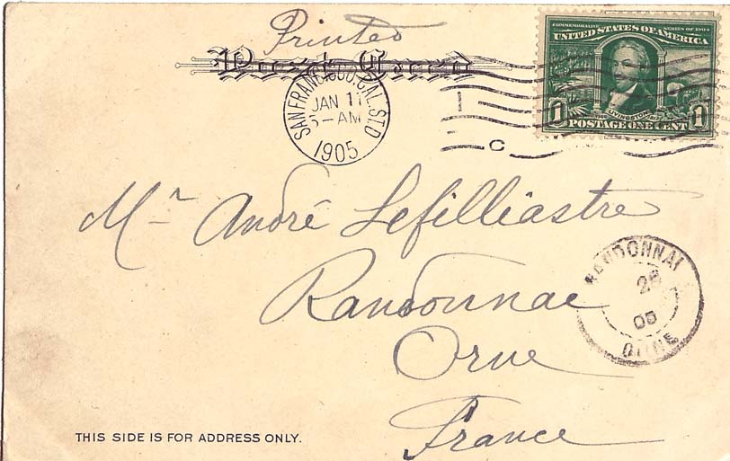 Lot CA050111CJG - California  -  Jim Forte Postal History Sale List 2016