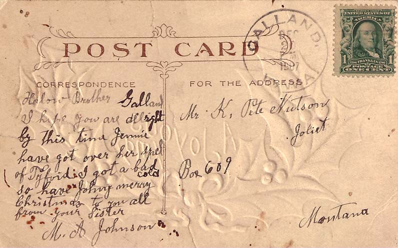 Lot IA071220 - Iowa  -  Jim Forte Postal History Sale List 2016