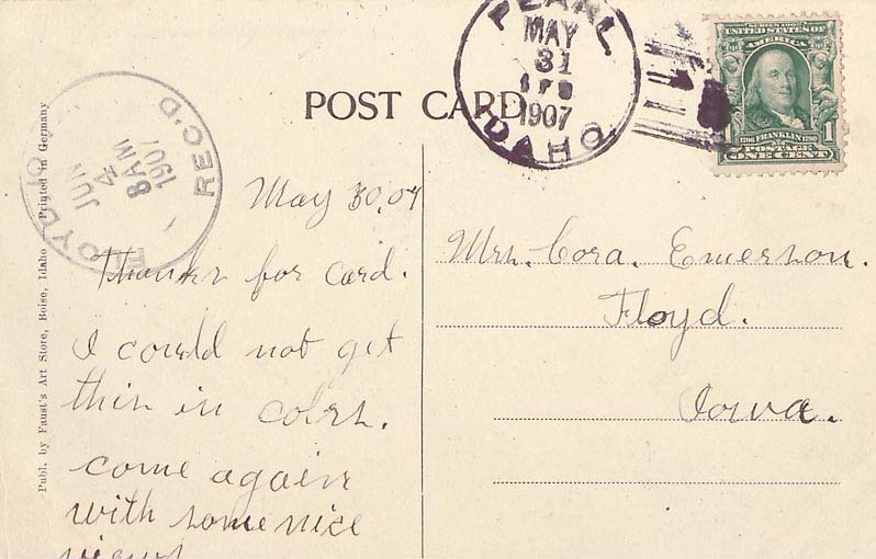 Lot ID070531 - Idaho - Jim Forte Postal History Sale List 2016 Lot ID070531 - Idaho - Jim Forte Postal History Sale List 2016