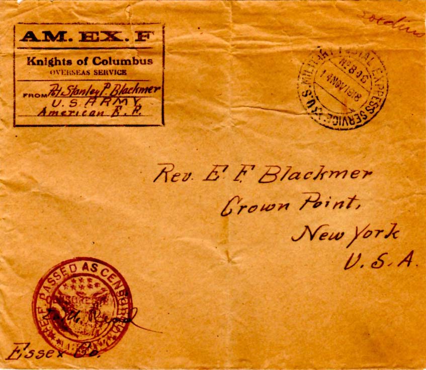 Lot WO181114 - U.S. A.E.F. World War I - Jim Forte Postal History Sale List 2016 Lot WO181114 - U.S. A.E.F. World War I - Jim Forte Postal History Sale List 2016