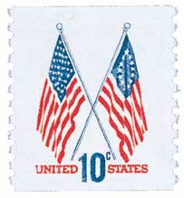 10c Crossed Flags Coil