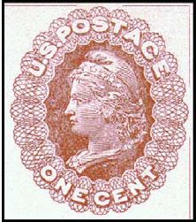 1c Brown Liberty Large Watermark Postal Card