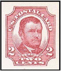 2c Red Grant Postal Card