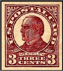 3c McKinley Postal Card