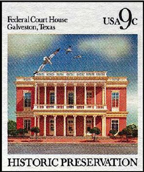 9c Galveston Federal Court House Historic Preservation Postal Card
