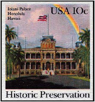 10c Iolanu Palace Honolulu Historic Preservation Postal Card