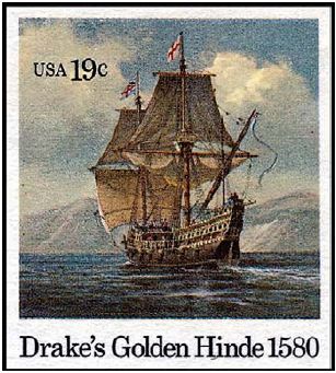 19c Drake's Golden Hinde Postal Card
